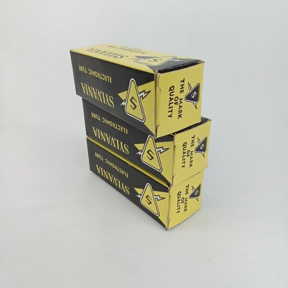WWII Era Electronic Tube With Box Set Of 3 Sylvania Model 5BW8 NOS NIB 1940s - Picture 8 of 10